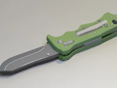 Low Poly Combat Knife Free low-poly 3D model purchase