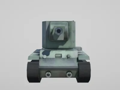 KV2 Tank Game Model Free low-poly 3D model