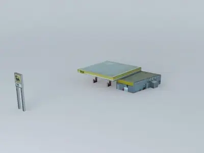Agip gas station Librilla Free 3D model