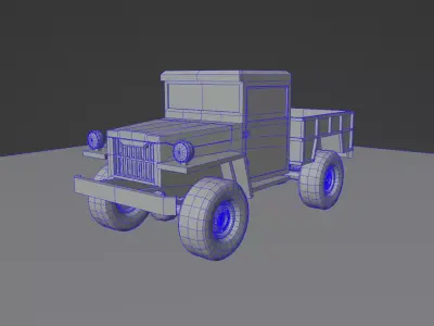 Low poly truck 3D model