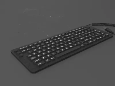 Rugged laptop 3D model