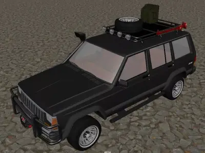 Jeep Cherokee XJ  Low-poly 3D model