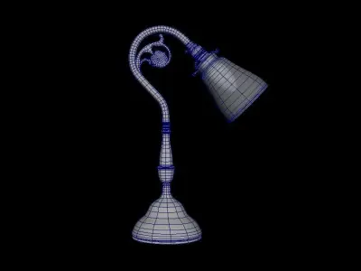 Antique Table Lamp 01 Low-poly 3D model