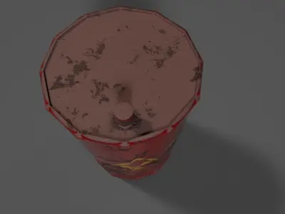 Oil Drum Low-poly 3D model order