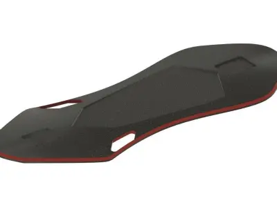 Electric skateboard 3D model buy