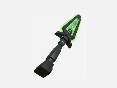 SciFi Sword B03 Black Green - Sci Fi Weapon Design Low-poly 3D model
