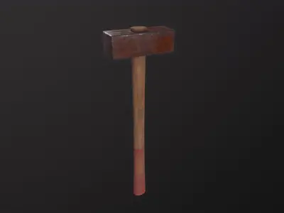 Big Hammer 3D Model Low-poly 3D model