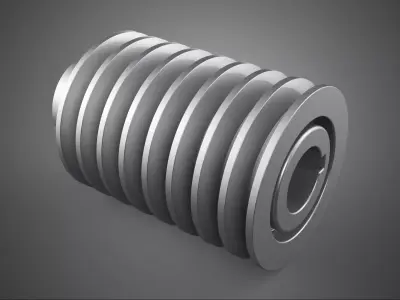 STANDARD 8 EIGHT OCTUPLE GROOVE TRACK PULLEY SHEAVE WHEEL V BELT 3D model