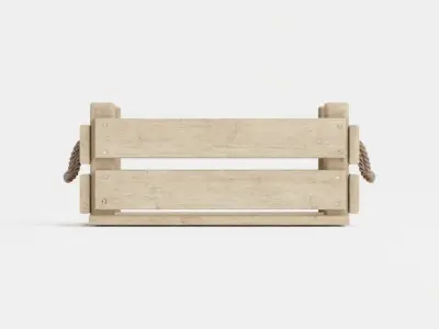 Wooden Case 4 Low-poly 3D model