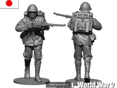 Japan collection  soldiers ww2 3D Model Pack