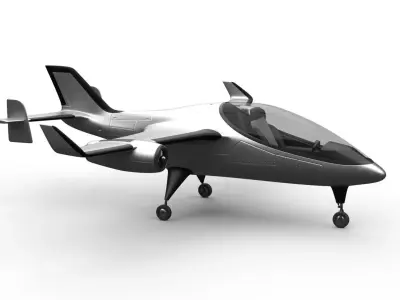 futuristic light aircraft 3D model
