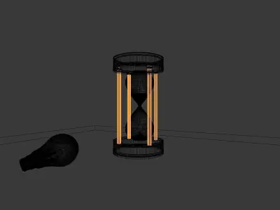 Low poly sand watch Free 3D model