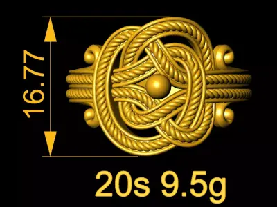 Knot ring 3D print model order