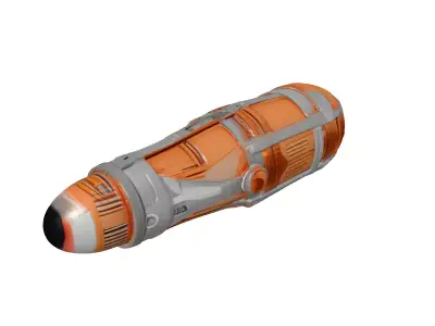 Cybernetic Eye Implant Isolated 3D model