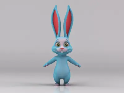 Cartoon Bunny Rabbit Biped 3D model