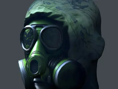 Helmet 3d model military combat Military Low-poly Low-poly 3D model 11