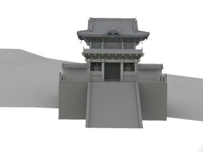 Nikko Tosho-gu Japanese architecture Low-poly 3D model