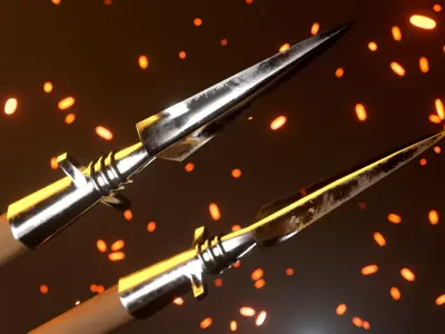 Medieval Spear Low-poly 3D model purchase