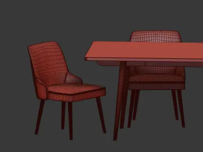 Dining Set table 3D model