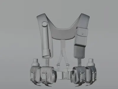 military waist 3D model
