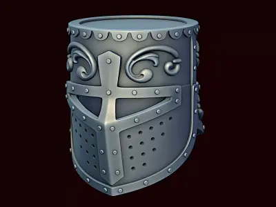 Crusader Helmet 3D print model