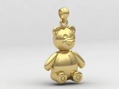 Teddy pendant 03  3D print model purchase