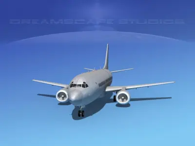 Boeing 737-300 Bare Metal 3D model