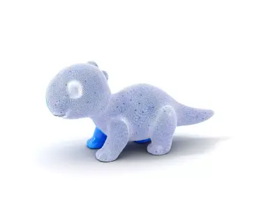 Charming Blue Dinosaur model pack Low-poly 3D model