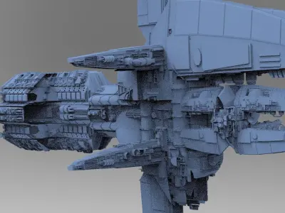 Wraith Interceptor architecture Mothership 3D model