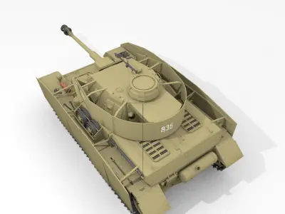 Panzer IV Ausf H medium tank 3D model