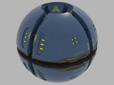Old Y2J Hollow Sphere Low-poly 3D model