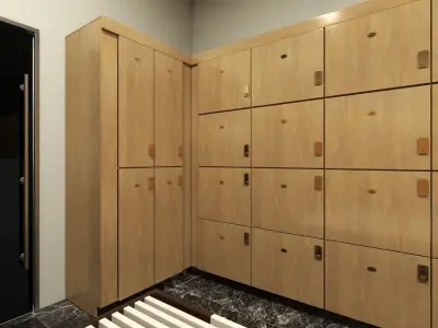 Locker Room Interior 3D model