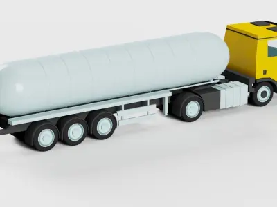Truck 3D tanker 3D model