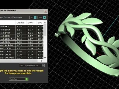 Leaf ladies ring  3D print model