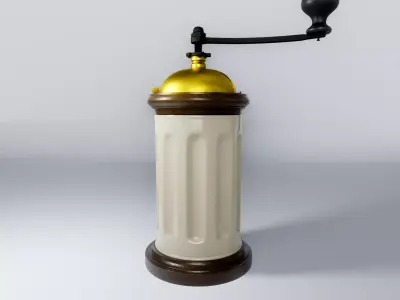 Italian Coffee Grinder LOD Low-poly 3D model