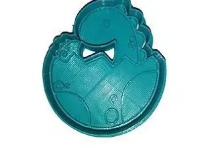 Dino cookie cutter 3D model 9