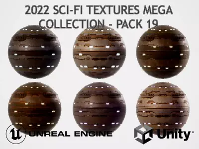 PBR Sci-Fi Texture Pack 19 Low-poly 3D model