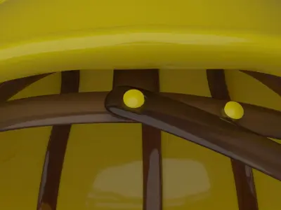 Yellow Safety Helmet 3D model purchase