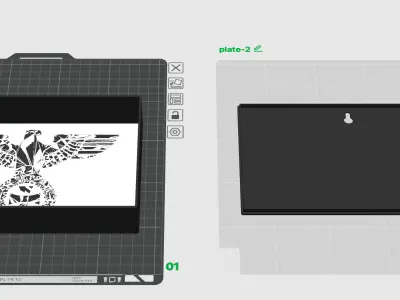 German Imperial Eagle Lightbox 3D print model