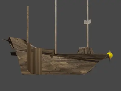high poly ship shovel 3D model