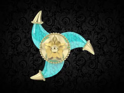 antique wild claw necklace 3D print model