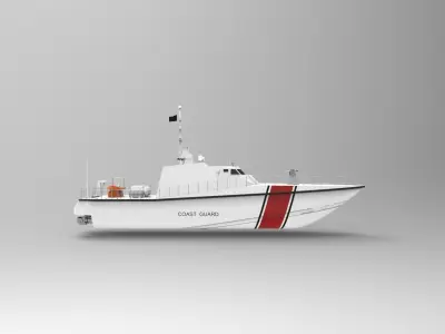 Coastguard 30 meter fast patrol craft 3D model