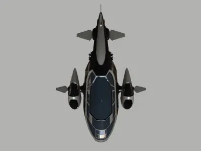  Small Spaceship Low-poly 3D model
