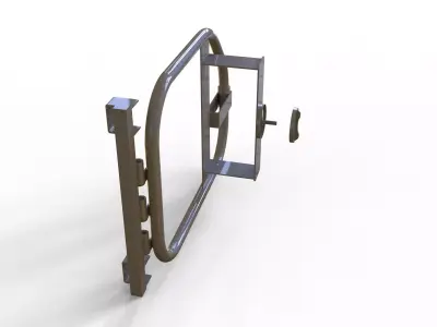 Pickup Spare Wheel Carrier Mount 3D Model for Utility Vehicles 3D model