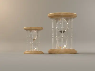 Realistic Hourglass Glass 3D model 3D model