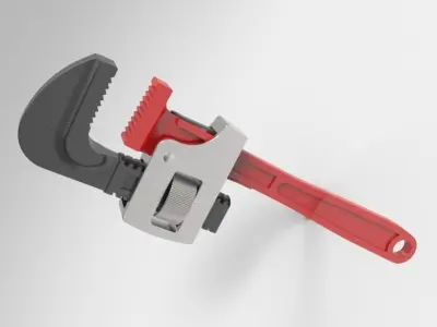 Pipe Wrench 3D model buy