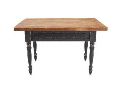 Rustic Wood Table 3D model