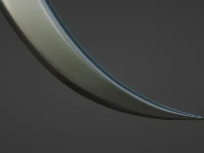 Agricultural tool -Sickle Low-poly 3D model