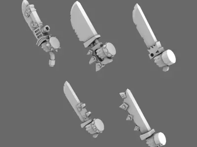 Space Orcs Machetes LEFT 3D print model