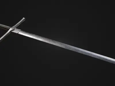 PBR Realistic Medieval Greatsword -A Low-poly 3D model